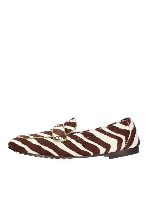 Mocassini in cavallino TORY BURCH | 153016ZEBRA MARRONE-BEIGE